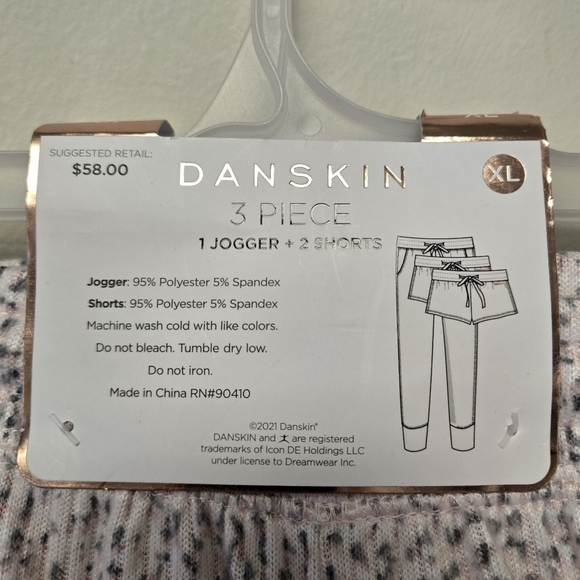Danskin 3 Piece Jogger Shorts Set XL - Picture 9 of 10